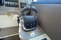 2019 Cranchi T36 Crossover throttle controls in cockpit, featuring modern design and functionality.