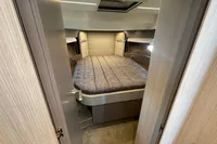2019 Cranchi T36 Crossover cabin with a cozy bed and modern design.