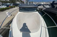 2019 Cranchi T36 Crossover yacht docked at marina, top deck view.