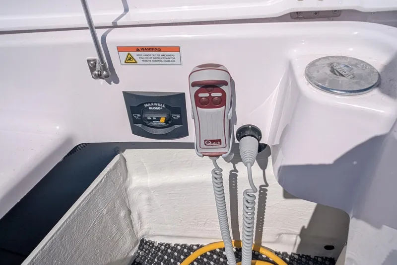 Nocellara De Belice Yacht Photos Pics Control panel and remote on 2024 Axopar 37 Cross Cabin boat.