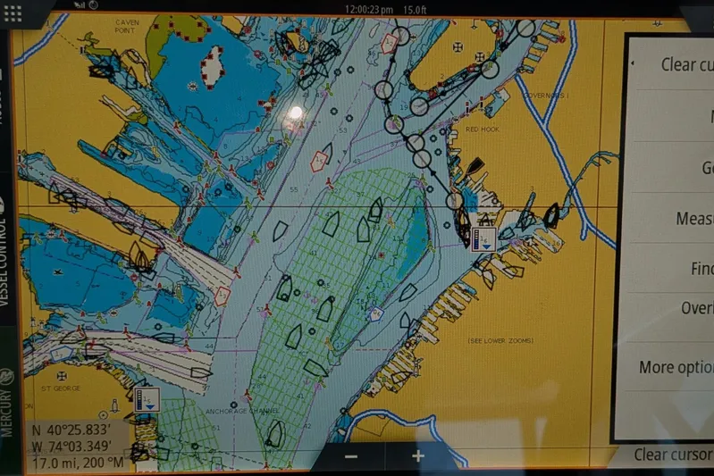 Nocellara De Belice Yacht Photos Pics Nautical chart display on Axopar 37 Cross Cabin, 2024 model, showing navigation details.