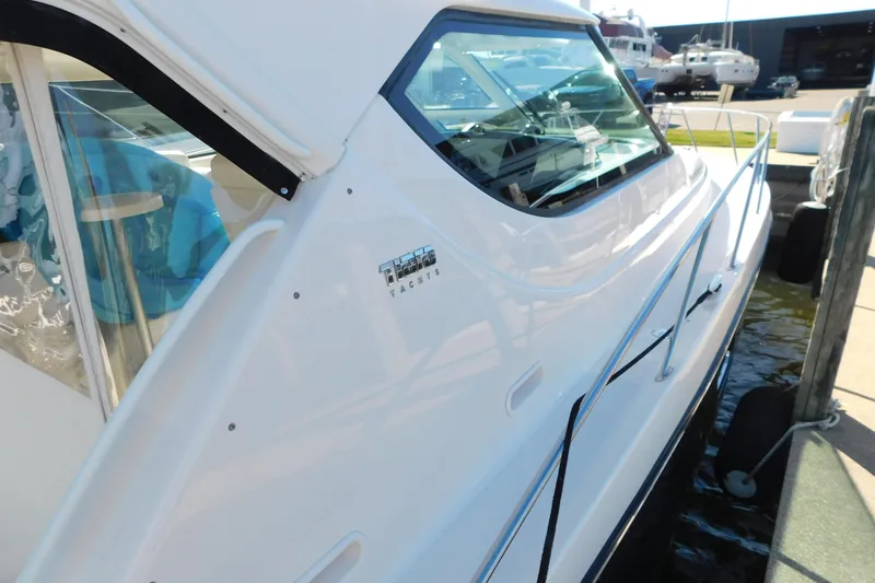  Yacht Photos Pics 2009 Tiara Yachts 4300 Sovran docked, showcasing sleek design and modern features.