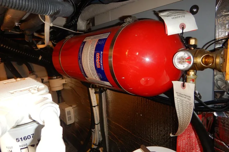  Yacht Photos Pics Engine Room Fire Suppression System.