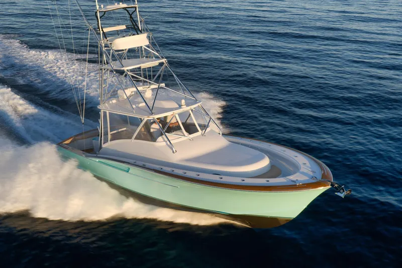 Karma Yacht Photos Pics 2019 Winter Custom Yachts 46 Walkaround cruising on open water.