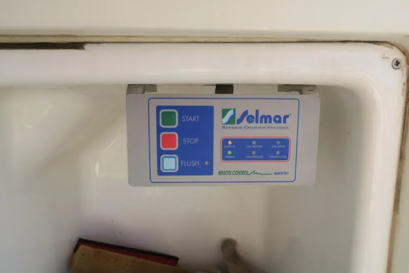  Yacht Photos Pics Control panel of a Selmar marine system on a 2004 Azimut 55 yacht.