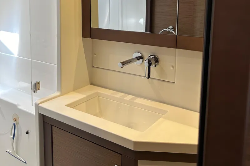 Habzie Yacht Photos Pics Modern bathroom sink in 2019 Lagoon 450 F Owner's Edition yacht.