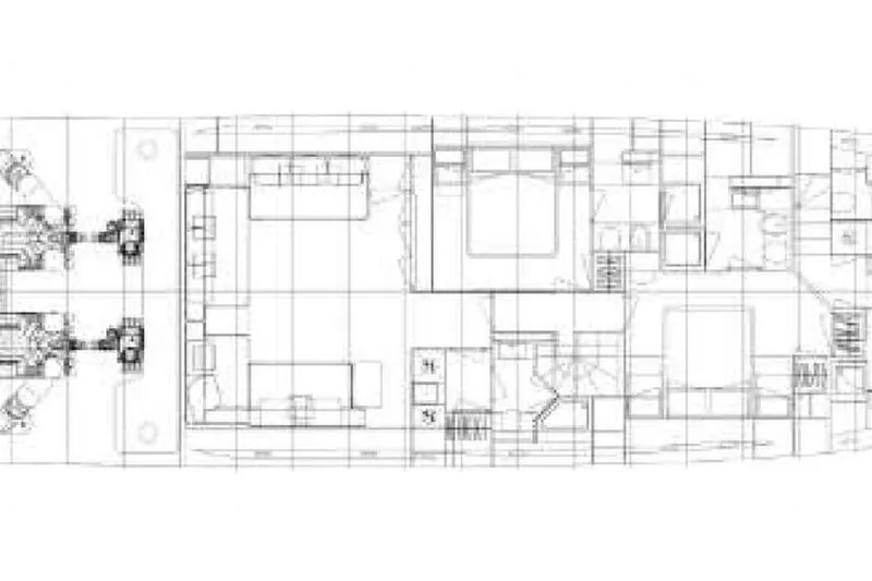  Yacht Photos Pics Blueprint of 2018 Ferretti Yachts 850, showcasing detailed interior layout and engine placement.