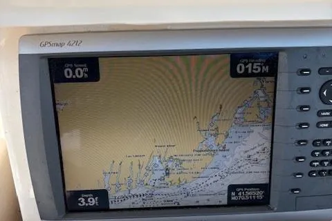  Yacht Photos Pics GPS navigation screen on a 2011 Grady-White Canyon 306 boat.