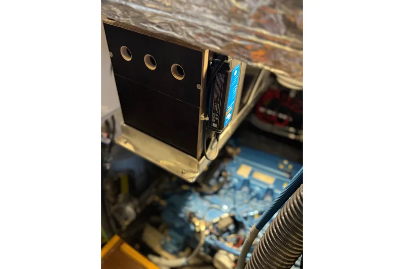  Yacht Photos Pics Engine room of 2023 Garcia SLOOP ALUMINIUM 51 yacht, showcasing mechanical components.