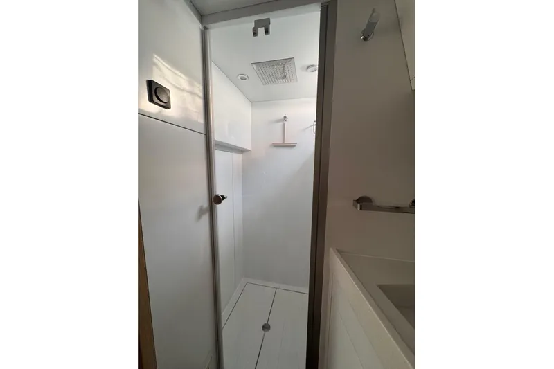  Yacht Photos Pics Modern bathroom interior of 2023 Garcia SLOOP ALUMINIUM 51 yacht.