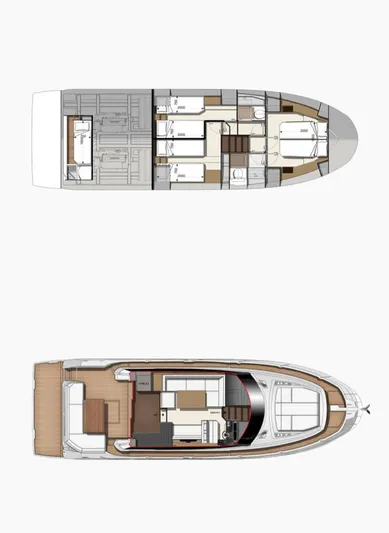  Yacht Photos Pics Floor plan of a 2020 Jeanneau Prestige 460 yacht, showcasing interior layout and design.