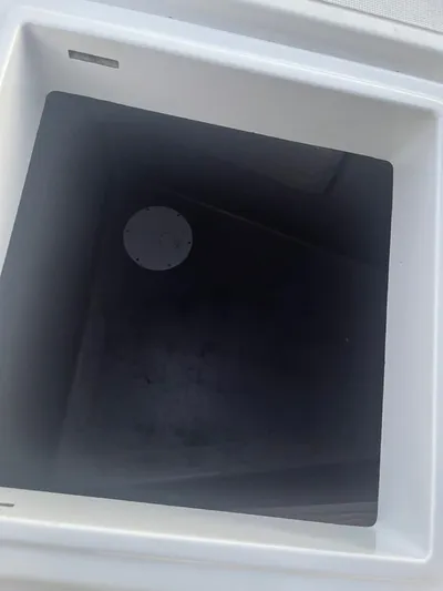  Yacht Photos Pics Empty storage compartment in a 2019 Bali 4.3 model boat.