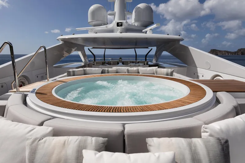 Laurentia Yacht Photos Pics Luxurious 2017 Heesen motor yacht with jacuzzi, ocean view, and elegant seating.