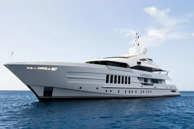 Laurentia Yacht Photos Pics Luxurious 2017 Heesen Fast Displacement Motor Yacht on open sea.