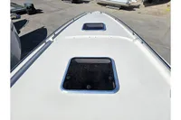 Bow view of a 2010 Performance 1107 boat with two hatches.