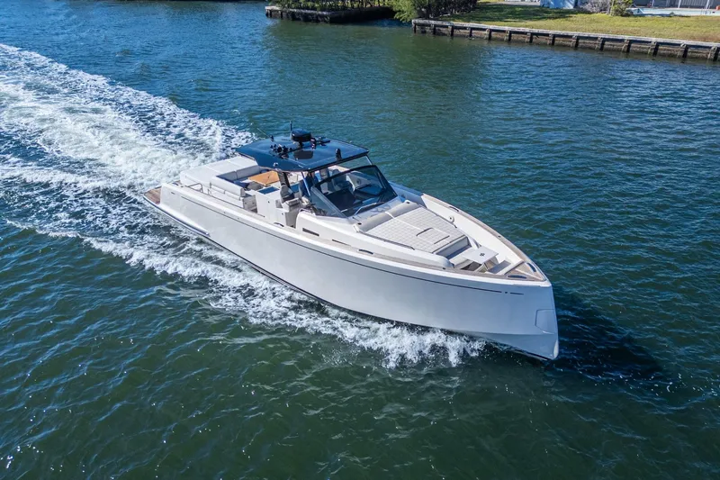  Yacht Photos Pics 2019 Pardo Yachts P50 cruising on a sunny day in clear blue waters.