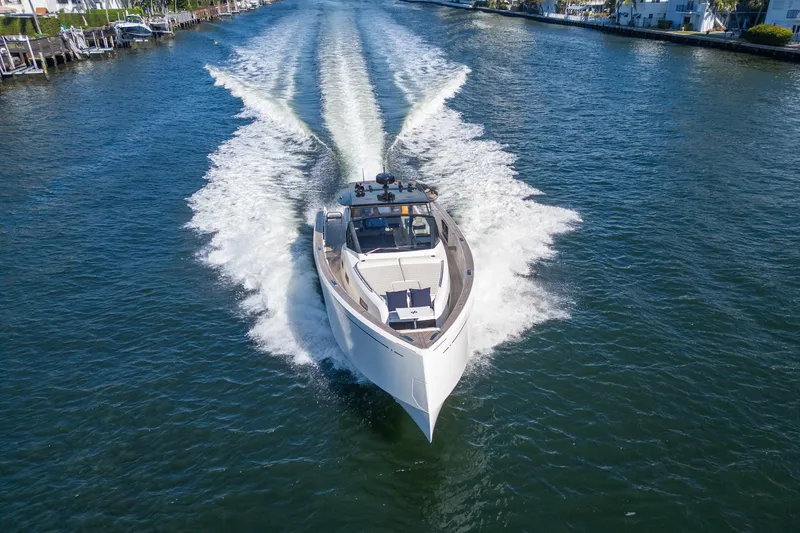  Yacht Photos Pics 2019 Pardo Yachts P50 cruising on a scenic waterway.