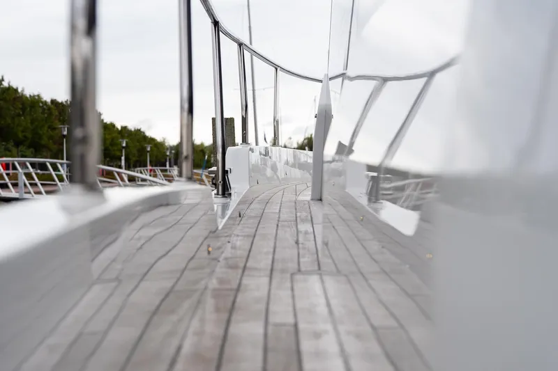  Yacht Photos Pics 2021 Sealine F430 yacht deck with sleek design and polished finish.