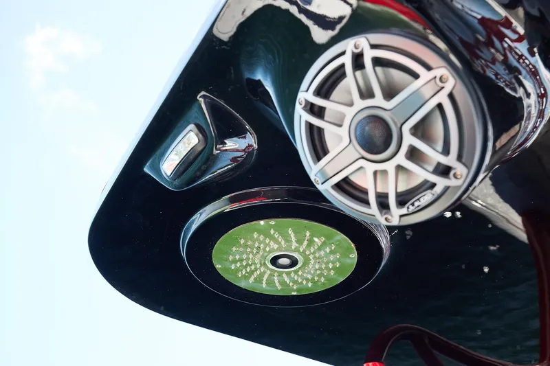  Yacht Photos Pics Speaker and light detail on 2025 Midnight Express 37' Open boat.