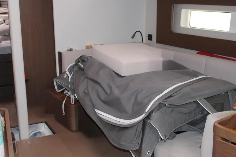 Spellbound Yacht Photos Pics Boat is currently winterized, hauled-out and under shrink wrap. Exterior soft goods stored inside