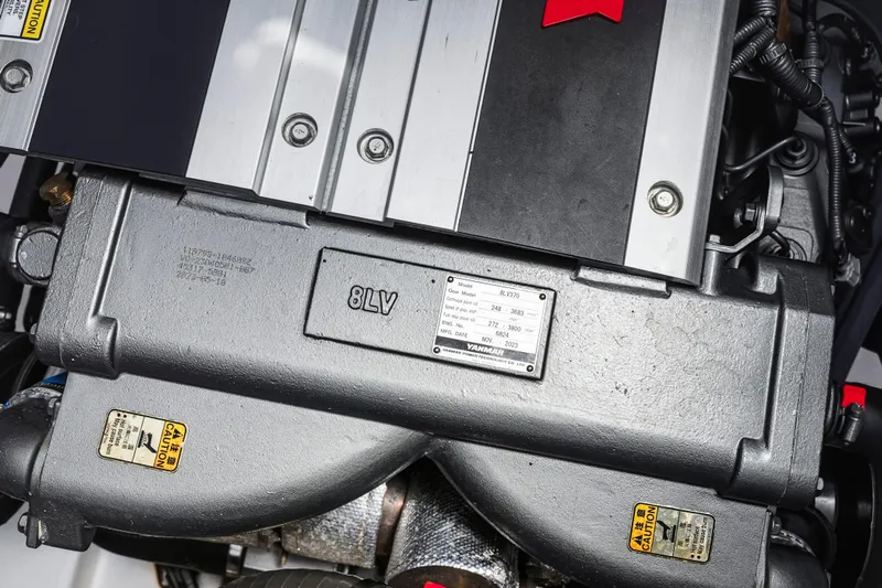 Closer To The Sun Yacht Photos Pics Engine of 2025 Leopard 53 Powercat, featuring Yanmar 8LV model.