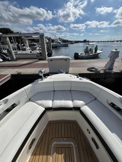  Yacht Photos Pics 2019 Sea Ray SLX 310 OB boat docked at marina with scenic waterfront view.