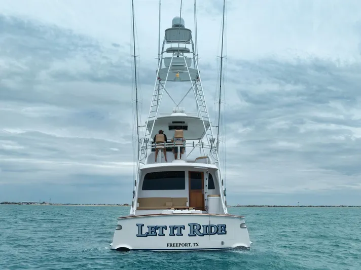Let It Ride Yacht Photos Pics 2008 Sculley Custom Carolina boat "Let It Ride" on calm ocean waters, Freeport, TX.