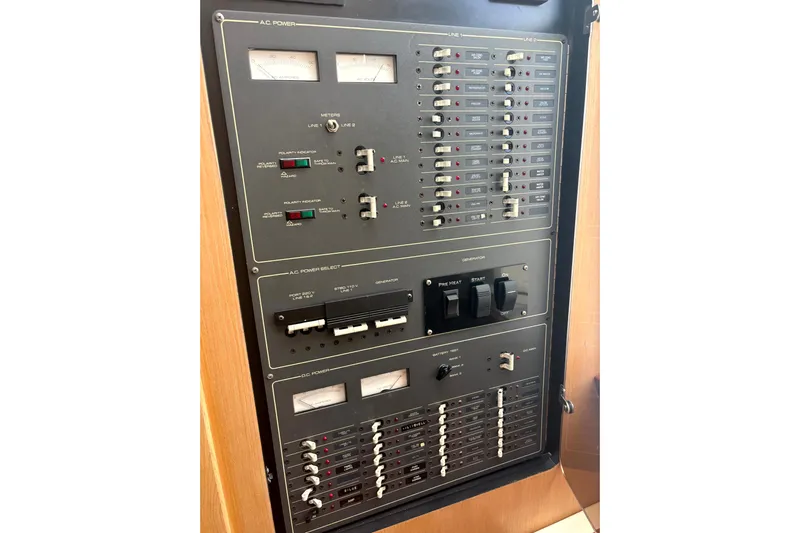  Yacht Photos Pics Electrical control panel on a 1993 Tiara Yachts 43 Open boat.