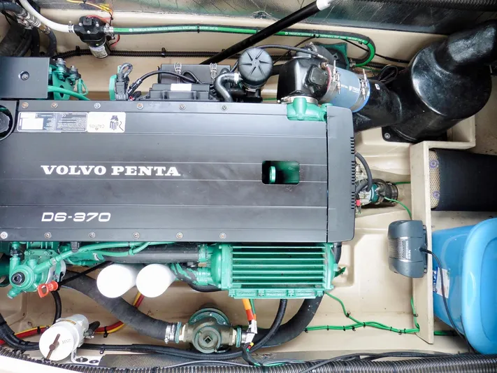  Yacht Photos Pics Volvo Penta D6-370 engine in 2015 Cutwater 30CB boat.