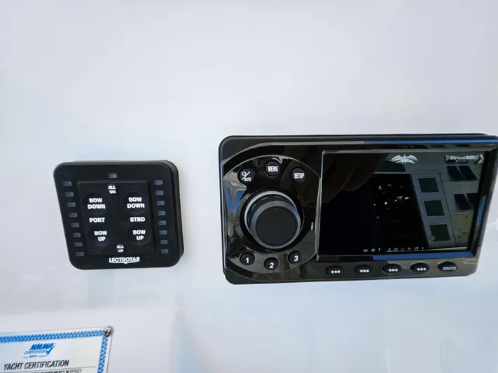  Yacht Photos Pics Control panel of a 2022 Century 2900 Center Console boat.