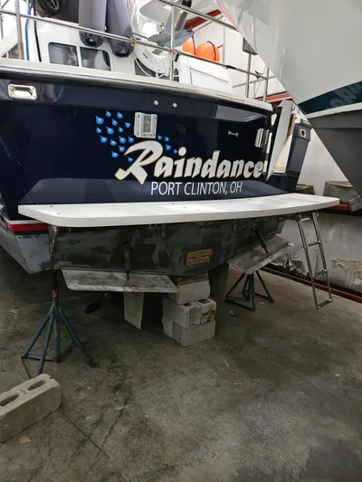Raindance Yacht Photos Pics 1998 Sabre 36 Fast Trawler "Raindancer" docked in Port Clinton, Ohio.