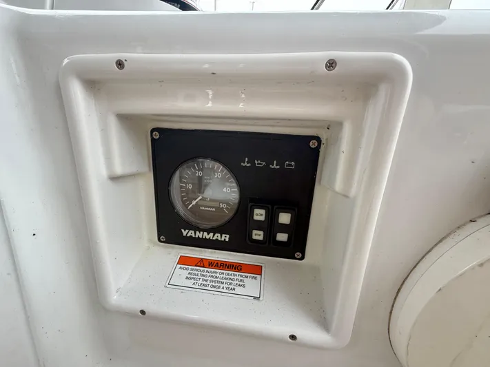  Yacht Photos Pics Yanmar engine control panel on a 2012 Beneteau Oceanis 37 sailboat.
