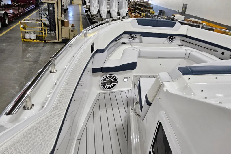  Yacht Photos Pics 2026 Formula 380 Super Sport Crossover OB boat interior with sleek seating and modern design.