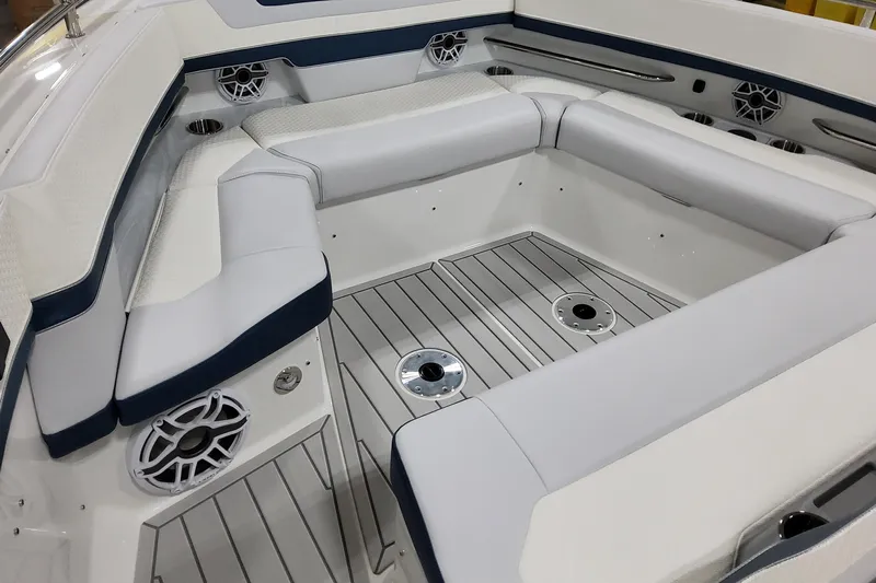  Yacht Photos Pics 2026 Formula 380 Super Sport Crossover OB boat interior with sleek seating and modern design.