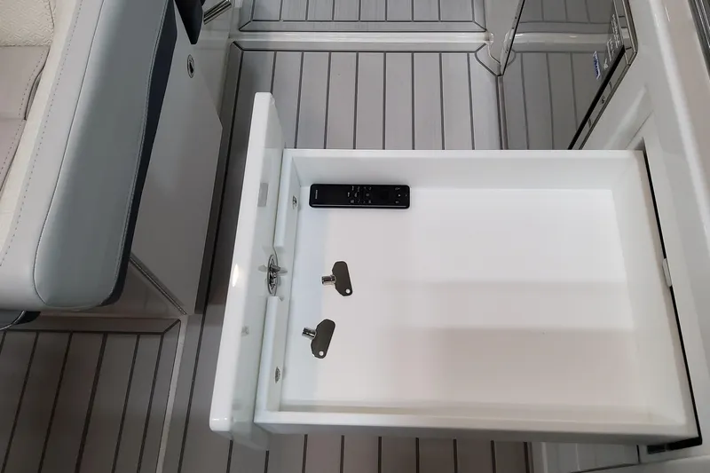  Yacht Photos Pics Open drawer in 2026 Formula 380 Super Sport Crossover OB with remote and keys.