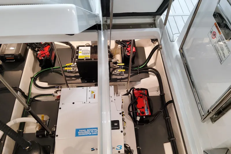  Yacht Photos Pics Engine compartment of 2026 Formula 380 Super Sport Crossover OB, showcasing advanced mechanical systems.