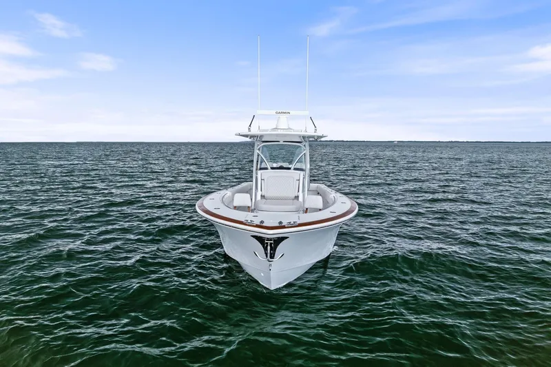 New Valhalla Boatworks V-33 Yacht Photos Pics 2026 Valhalla Boatworks V-33 on open water, showcasing sleek design and advanced features.