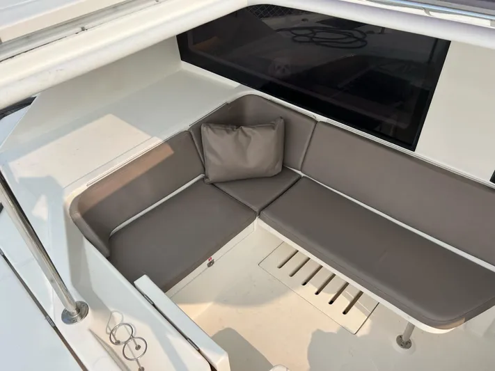  Yacht Photos Pics Leopard 51 Powercat 2016, gray outdoor seating area.