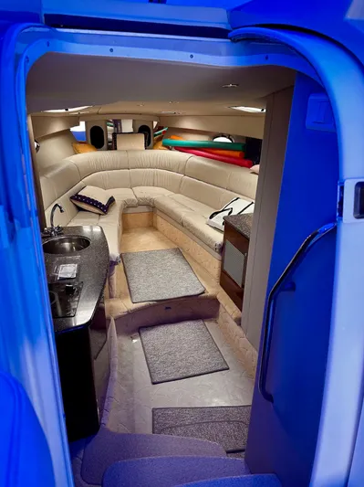  Yacht Photos Pics Interior of 2004 Formula 370 Super Sport boat with luxurious seating and modern amenities.