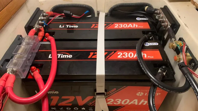  Yacht Photos Pics 12V 230Ah LiTime batteries installed in a 2004 Catalina 42 MkII sailboat.