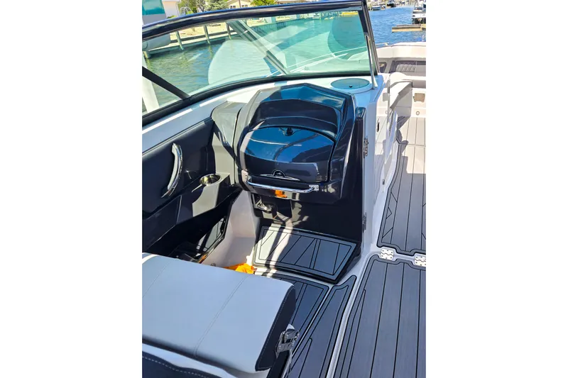  Yacht Photos Pics 2024 Monterey 305SS Super Sport boat interior with sleek design and modern features.
