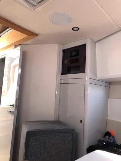  Yacht Photos Pics Interior of 2016 Fjord Open 48 yacht, featuring modern cabinetry and sleek design.