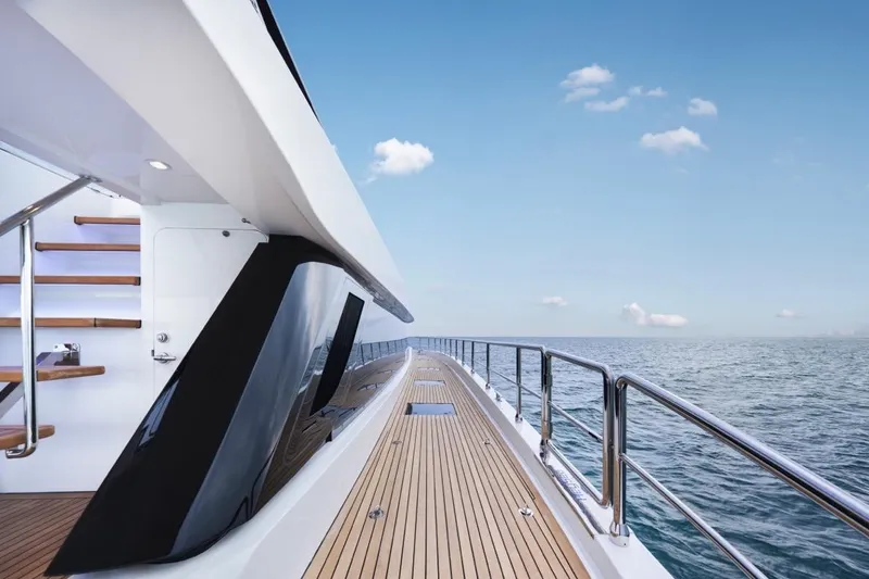 Seaview 75 Yacht Photos Pics Luxurious Heysea Seaview 75 yacht deck, 2026 model, with ocean view and sleek design.