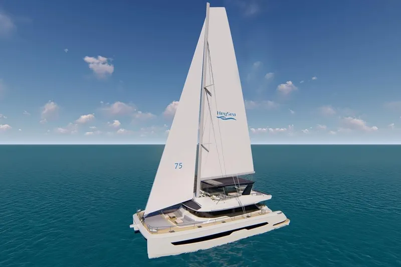 Seaview 75 Yacht Photos Pics Heysea Seaview 75 yacht sailing on open sea, 2026 model.