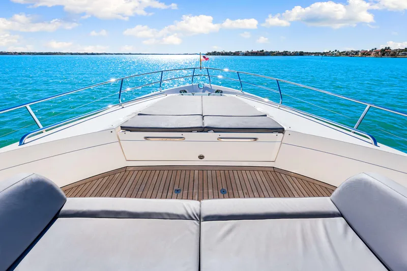 Fortunato Yacht Photos Pics Luxurious 2014 Princess Y72 yacht deck with stunning ocean view.