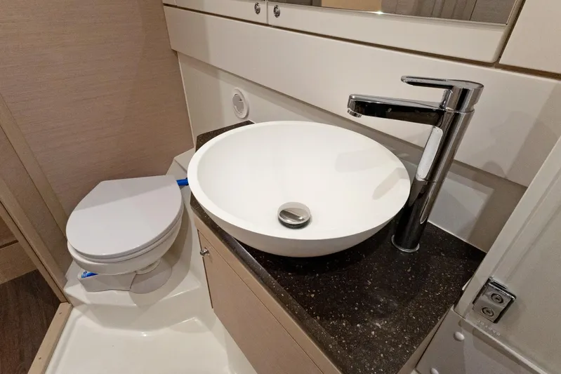 Beatrice Yacht Photos Pics Modern bathroom in 2021 Jeanneau Sun Odyssey 51 Performance yacht.