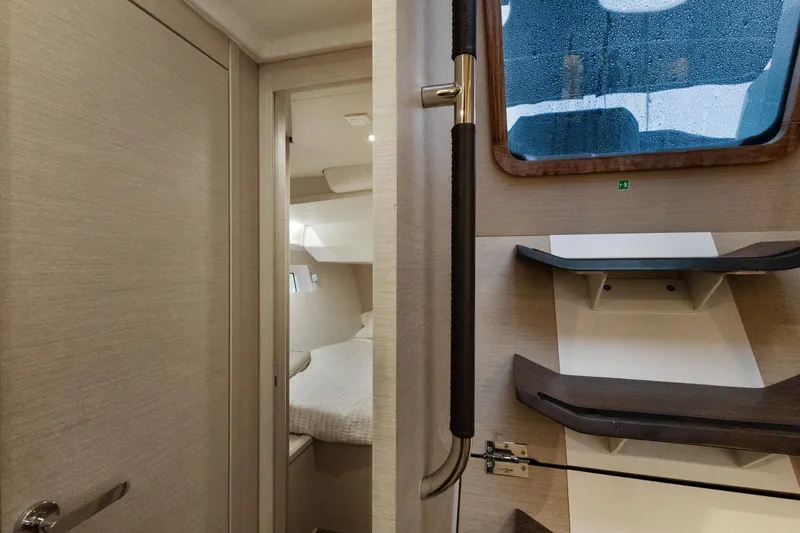 Beatrice Yacht Photos Pics Interior of 2021 Jeanneau Sun Odyssey 51 Performance yacht, featuring a cozy cabin and modern design.