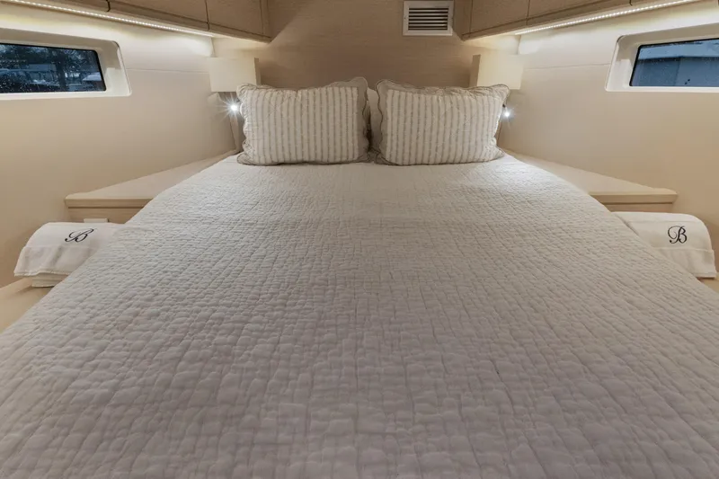 Beatrice Yacht Photos Pics Luxurious cabin interior of 2021 Jeanneau Sun Odyssey 51 Performance yacht.