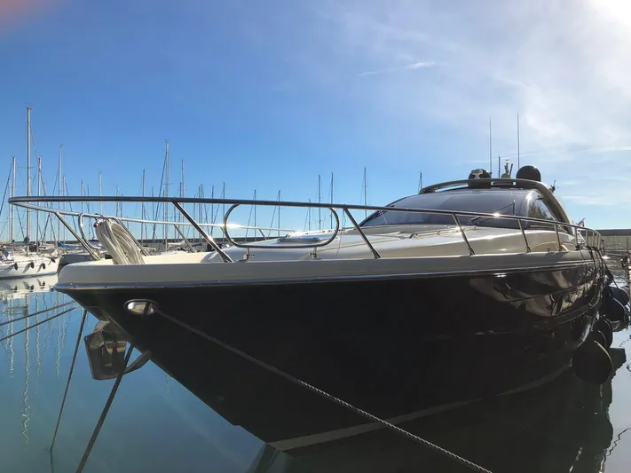  Yacht Photos Pics Luxury Riva Super Ego 68 yacht docked in marina, 2006 model.