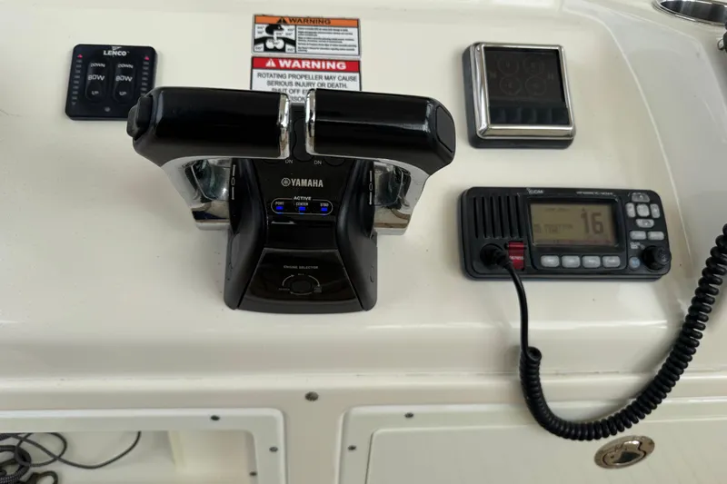  Yacht Photos Pics Yamaha controls on 2015 Cobia 344 Center Console.